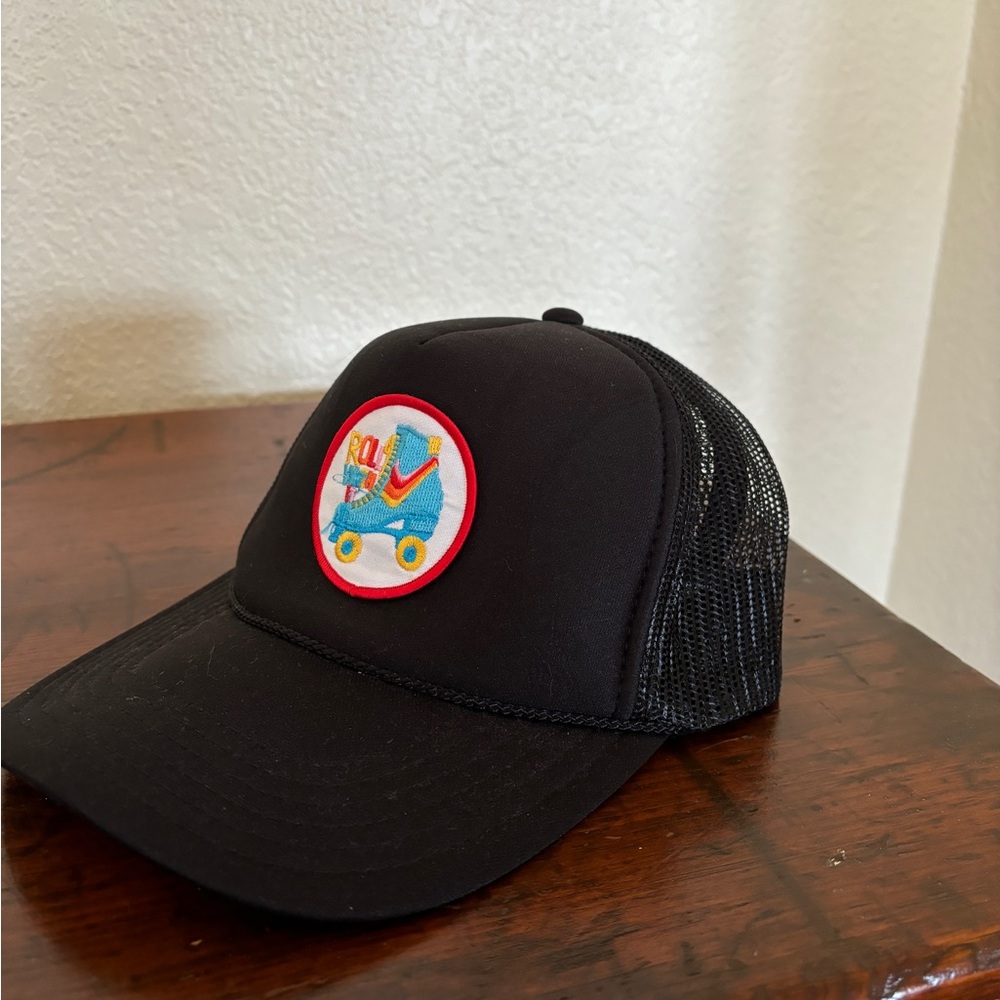 Women’s Black Trucker Hat with Fun Patch
